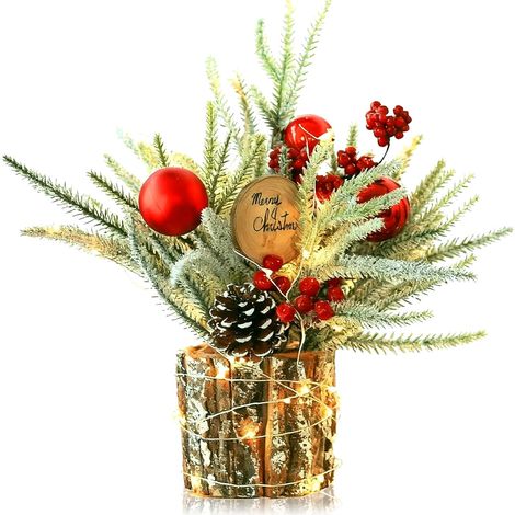 Mini Albero Natale Artificiale LED Tavolo 35 cm Verde (1/5)