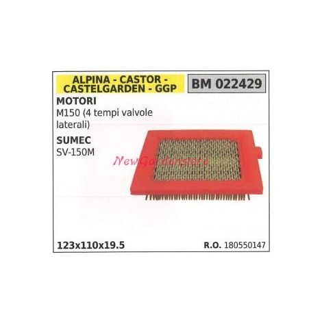 Filtro aria ALPINA motore sumec SV-150M 022429