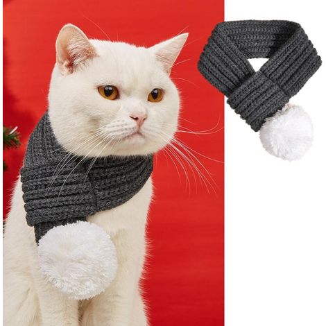 Filiyano-Écharpe de Père Noël, convient aux chats de petite et grande taille, accessoire de déguisement pour chien pour les fêtes de Noël, chaude (1/5)