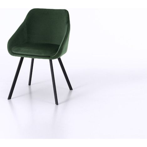 "Set 2 sedie SUSY verde petrolio in metallo e velluto" (1/2)