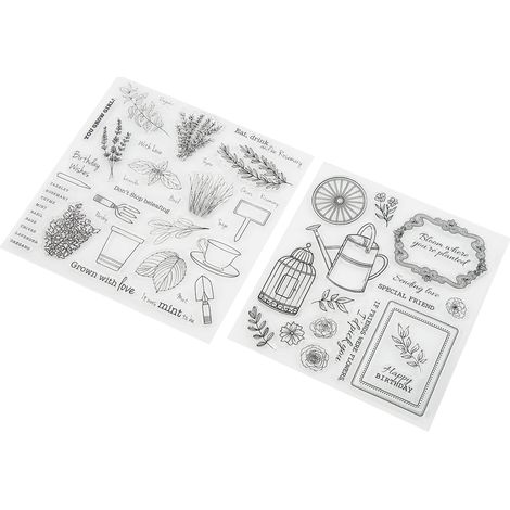 Tampons clairs transparents réutilisables, impression nette, utilisation simple, adhésifs décoratifs repositionnables pour scrapbooking et cartes. (1/5)