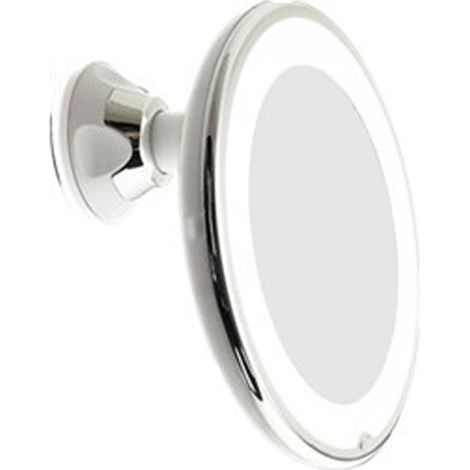 Miroir grossissant x10 avec éclairage LED dimmable pour salle de bain (1/5)