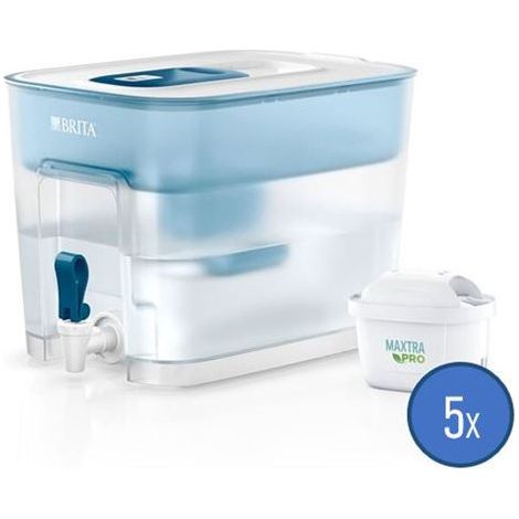 Distributeur d'eau Brita Flow avec 1 cartouche Maxtra Pro 1051126 Bleu + Pack de 4 filtres à eau Brita Maxtra Pro All in 1 (1/3)