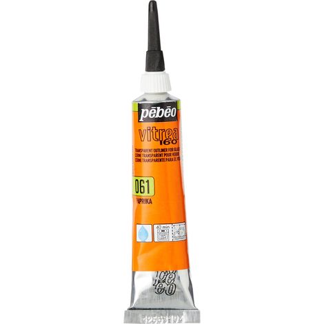 Couleur à l'eau pour Verre, Porcelaine, Métal, Céramique - Finition Brillante - Tube 20 ML, Paprika (1/5)