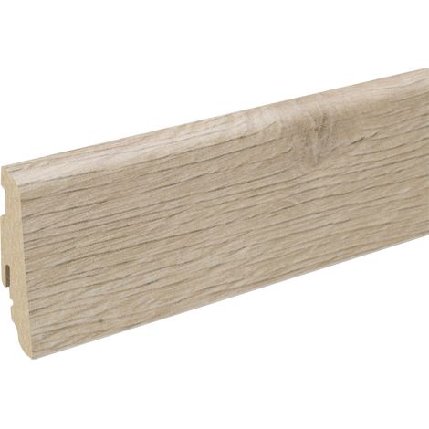 Neuhofer Fußleiste 240 cm 58 x 19 mm Eiche Nebraska Sockelleiste (1/3)