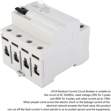 Disjoncteur différentiel GYL9 4P 400VAC (63A) (1/5)