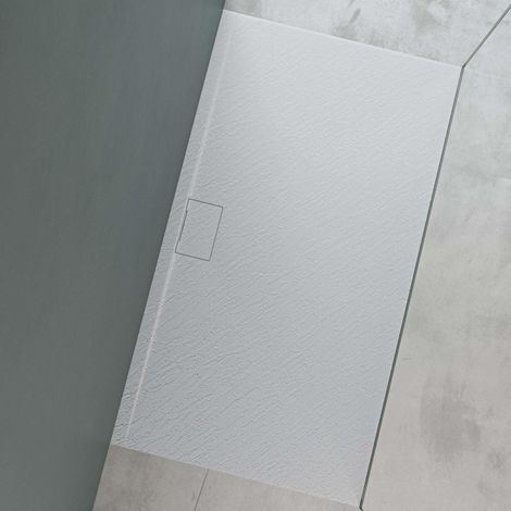 Mai & Mai Duschtasse Duschwanne aus Mineralguss BxTxH: 90x160x3 cm Mineralgusswanne in Weiß DIN-Anschlüsse Geoma07