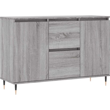 Maison La Vie - Buffet Salon Moderne - Meuble de rangement - sonoma gris 101,5x35x70 cm bois d'ingénierie bu5042