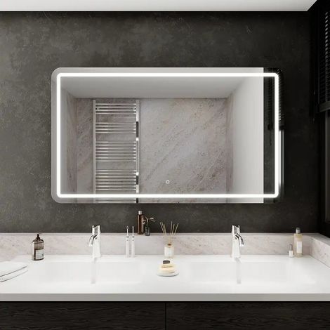 Miroir LED pour salle de bain 70x120 avec capteur tactile Naos (1/4)