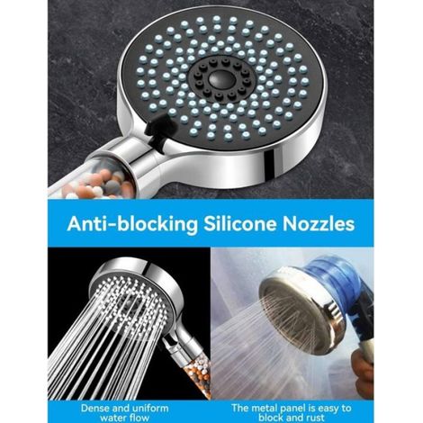 Pommeau De Douche - Filtre Anti-Chlore - 5 Modes De Jet - Haute Pression - Silicone Anti-Calcaire - 1 Pièce (1/4)