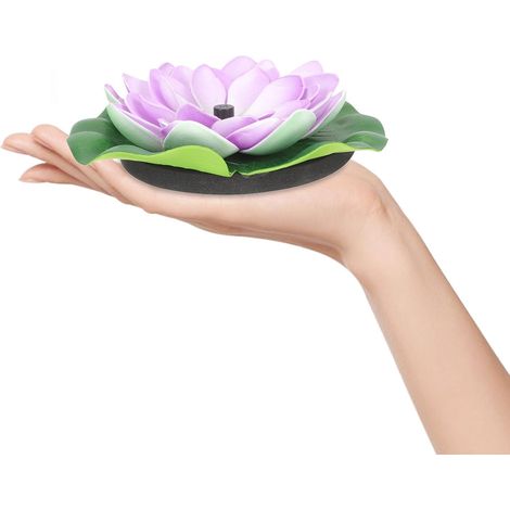Fontaine Solaire Lotus Flottante 7v 1.2w pour Jardin Extérieur, Décoration de Bassin Étang, Pompe Automatique Écologique sans Fil, Ornement Paysager Solide et Facile à Entretenir (1/5)