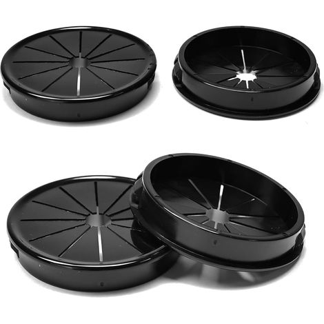 Kabelklemmen, 63 mm Durchmesser, runde Nylon-Kabelklemmen für Bürokabel, schwarz (1/5)