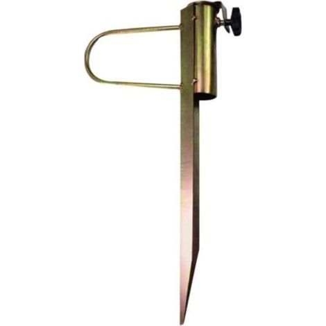 Base for beach umbrellas, robust metal stand, ground insert, flagpole, sand/grass holder, anchor post for patio umbrellas, flagpole, fishing rod