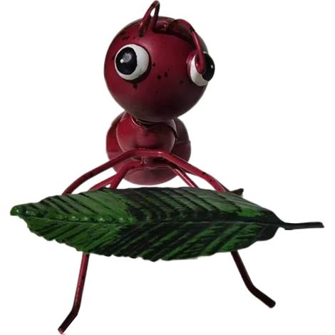 UNIVERSAL METAL ant Garden decor, feuilles soulevant des figurines d'animaux de fourmi, sculpture en métal de décoration de Cour, balancier d'art de pelouse en plein air, balcon Chambre salon Home aff (1/5)