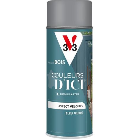 Peinture bois extérieur Couleurs d'Ici® V33 Bleu feutré Velours 400 ml (1/5)