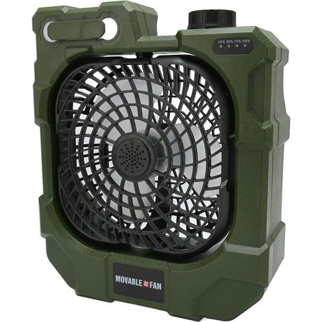 Ventilateur de camping rechargeable, portable, ultra silencieux, rotation automatique à 270°, USB avec lumières LED pour l'extérieur (1/5)