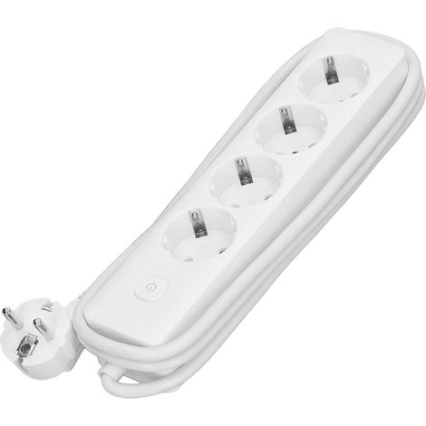 Prise multiple étanche extérieur bloc multiprise prolongateur câble contact protection 10A 2200W prise EU 250V SF008-4 (1/5)