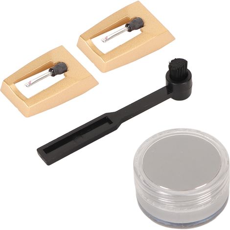 Kit de nettoyage et de remplacement d'aiguilles pour platine vinyle 4 en 1, compatible avec les marques Victrola, Crosley, ION, Jenson, Boytone et York Yorx. (1/5)