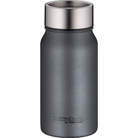 Gobelet isotherme, en acier inoxydable, gris mat, 0,35 l, anti-fuite, 8 heures de chaud pendant 16 heures pour le froid, passe au lave-vaisselle, sans BPA (1/5)