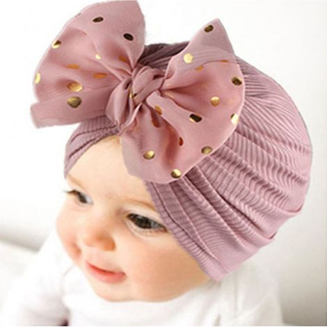 Ensemble de 3 foulards doux pour bébé avec nœuds, de couleur jaune, rose, violette et rouge. Bonnets pour bébé. (1/5)
