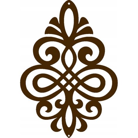 Ciondolo decorativo con motivo traforato, Z1, marrone