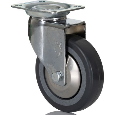 Roulettes industrielles Pivotante RS PRO, Diam 80mm, 50kg ( Prix pour 1 )