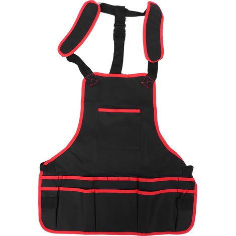 Tablier de jardinage multifonction en polyester réglable avec poches pour outils, organisateur pratique.