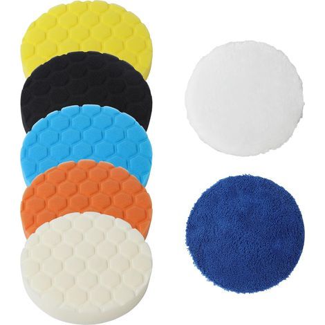 Piece Car Polishing Kit, Polierpads 150 mm, Honeycomb Sponge Set, For Polishing Cars, Motorräder, Glass, Stone, Woodzböden, Ceramic (1/5)