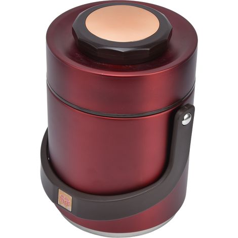 Boîte repas isotherme 1,5L, compartiments indépendants, acier inoxydable 304, grande capacité pour étudiants et adultes, scellée sous vide, lunchbox rouge pour bureau (1/5)