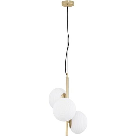 [NEUWERTIG] B-Ware Nova Luce Pendelleuchte Hängeleuchte ALLEN E14 LED 3-flammig Gold dimmbar Lampe (1/2)