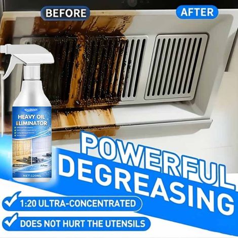 KineShineX Kitchen Degreaser, Heavy-Duty Oil Remover, Powerful Stain Remover, Range Hood Cleaner (1/5)