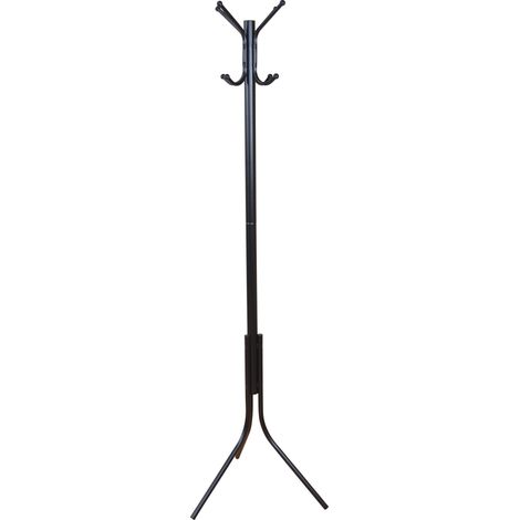 Appendiabiti in tubolare d'acciaio nero con 8 ganci 178 cm MED05016