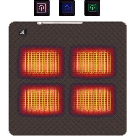 Cuscinetto riscaldante per sedia da ufficio 5V, cuscinetto riscaldante USB, riscaldamento rapido, lavabile in lavatrice, 45 x 45 cm (1/4)