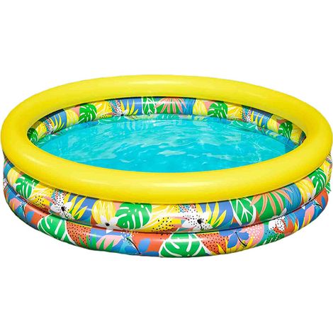 Bestway piscina hinchable infantil 3 aros floral 168x38 cm