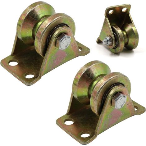 VURAHOME - Poulie De Levage Pour Grue De Levage - 3 Pièces - En Acier Épais - Faible Bruit - Revêtement Couleur Inoxydable - Pour Cordes (1/5)
