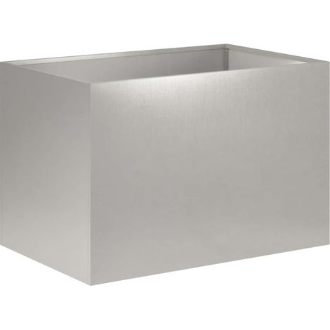 Garten-Pflanzgefäß Silber 60 x 40 x 40 cm Edelstahl vidaXL