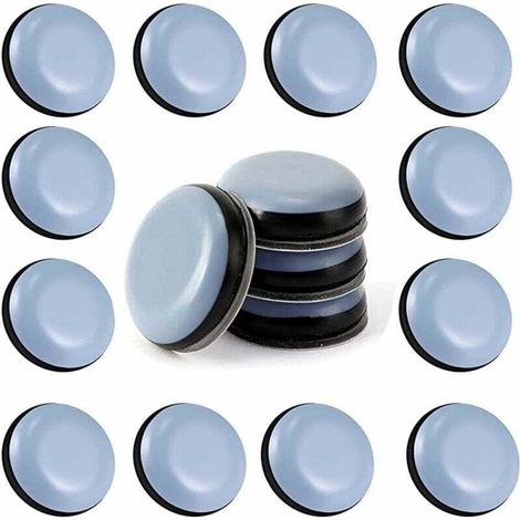 24pcs Patins en Teflon pour Meubles 25 mm (Rond) - Patins glisseurs pour Meubles - Planeur PTFE Patins pour Meubles en Téflon Auto-adhésif Patins de Meuble pour Chaise Canapé Bureau Table (1/5)