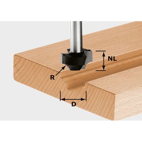 491004 Festool Fraise quart de rond HW S8 D17/R3