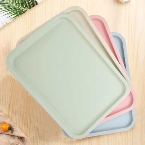 Colors Plastic Serving Trays, Rectangular Cafe Trays, Fast Food Serving Trays, Food Serving Trays, Drink Trays, Fast Food Kitchen Dining Room Cafe (1/5)