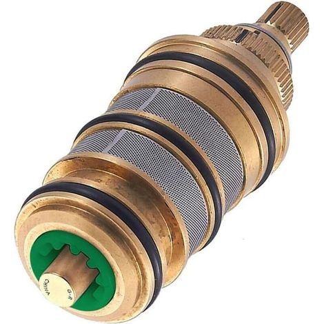Brass thermostatic cartridge for shower mixer tap – Temperature range 20 to 50 °C – Safety button at 38 °C (1/5)