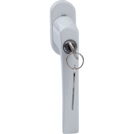 Poignée de fenêtre poignée de fenêtre sécurité enfant verrouillable poignée de porte de balcon en aluminium blanc avec serrure, 4x (1/5)