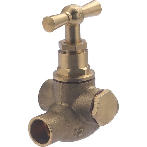 Válvula de Paso para Soldar con Purgador QUICK PLOMBERIE - Ø12 y 2 tapones