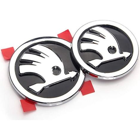 Adesivo CREA in metallo 3D a 2 pezzi per griglia, decorazione carrozzeria Skoda, stile logo (1/3)