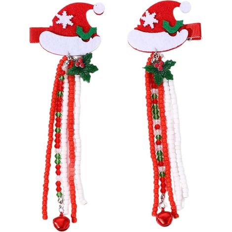 Pince à cheveux de Noël pour adultes et enfants en forme de bec de canard - Épingle à cheveux pour filles - Barrettes à cheveux de vacances (1/5)