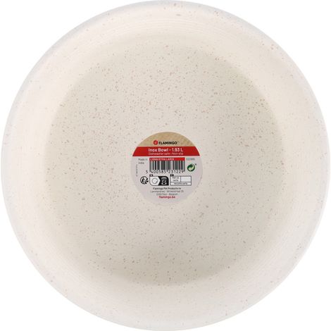 Gamelle pour nourriture ou l'eau blanche ø 21.1 cm, 1.93 litres pour chat et chien - Flamingo (1/4)