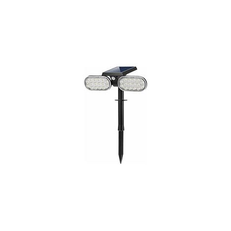EASYCOMFORT Projecteur solaire de jardin à double tête, 32 LED, étanche avec détection de mouvement (1/5)