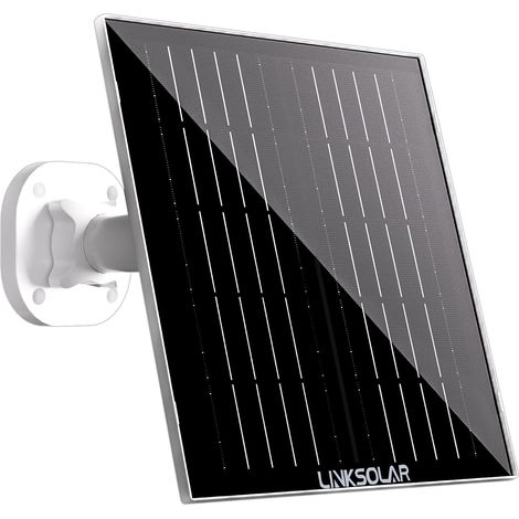 Panneau solaire 5W, Micro USB, DC et USB-C Chargeur solaire, étanche IP65, pour caméra extérieure à batterie rechargeable 6V, câble de 3 m, support réglable à 360° (1/5)