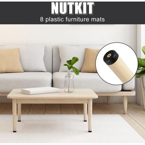 8 Stück runde Möbelfüße zum Anschrauben