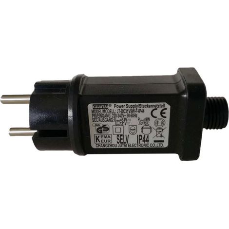 1 transformateur guirlande LED, 31 V, 9 W, IP44, pour extérieur et jardin
