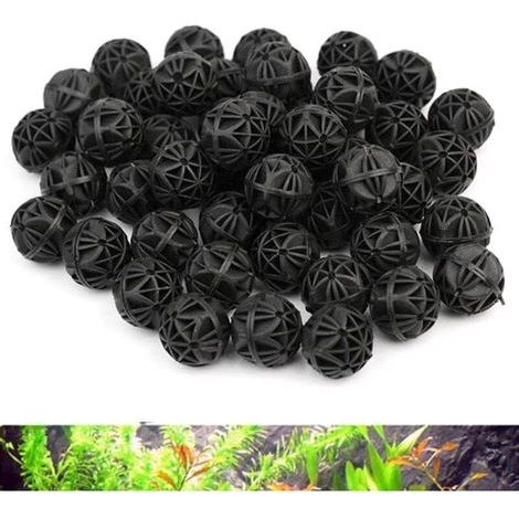 Biobälle – Biologisches Filtermaterial für Aquarien – 26 mm Durchmesser mit Innenschwamm – 20er-Packung (1/5)